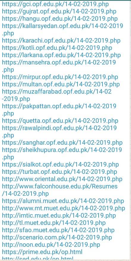 List of Websites Hacked